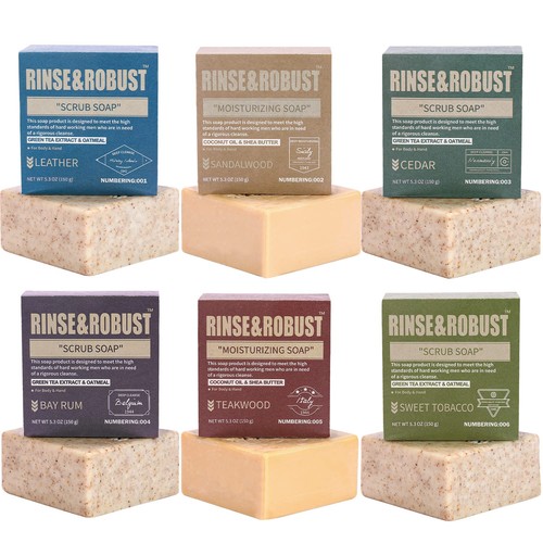 Mens bar soap 6pcs - soap, cleansing