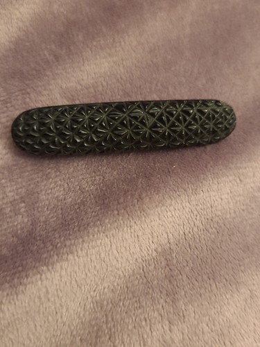 Antique carved mourning brooch