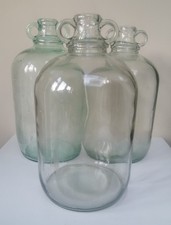 3 X Demijohn Clear Glass 5L