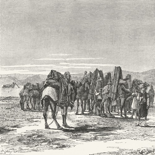 Iraq caravan banks of - banks,