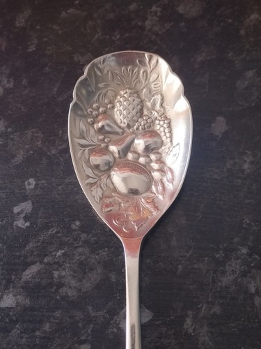 Silver plated fruit spoon - fruit,
