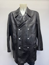 Vintage German Police Motorcycle Leather Jacket (1991)  UK 46 XXL 