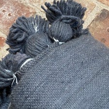 LARGE MOROCCAN DARK GREY WOOL