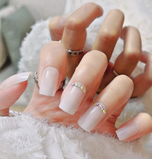 24 False Nails pink french
