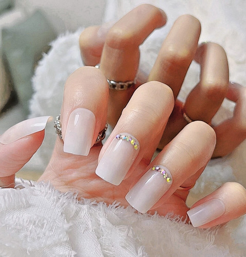 False nails pink french - 24,