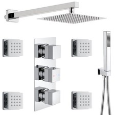 Chrome Square Triple Concealed