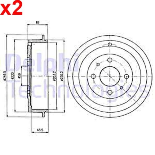 Brake drum delphi - brake,