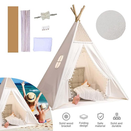 Large canvas kids teepee star - canvas,