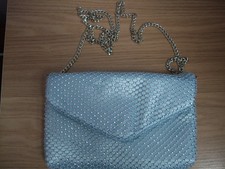 Primark Blue Evening/Clutch Bag With Detachable Strap