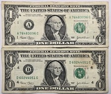 Two Vintage Series 2003 $1 One