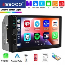 7 inch Car Stereo Radio Double 2 DIN Android Auto Apple CarPlay Touch Screen USB