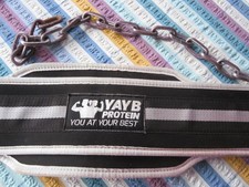 weightlifting dipping belt with chain 31 inch x 6 inch