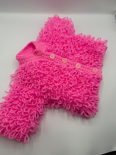 Handmade loopy baby - cardigan,