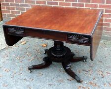 Regency antique writing desk dropleaf sofa table plum pudding mahogany Georgian