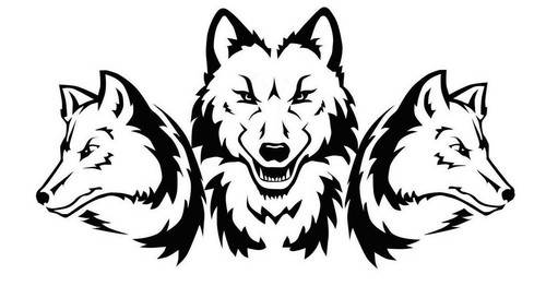 Large wolf pack wolves car - large,