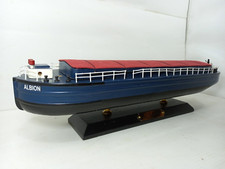 Albion Narrowboat Barge Canal Boat Decorative Wooden Model 35cm. #B
