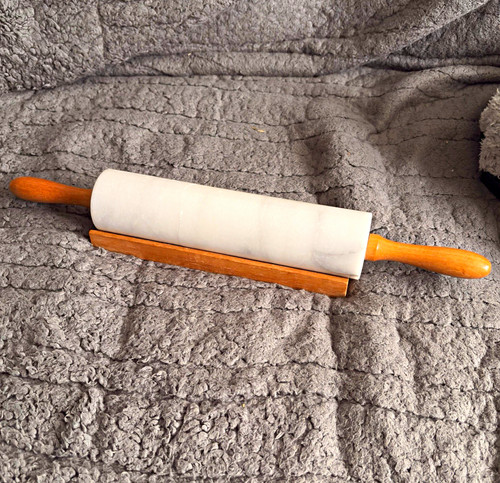 White plain wooden rolling pin - plain,