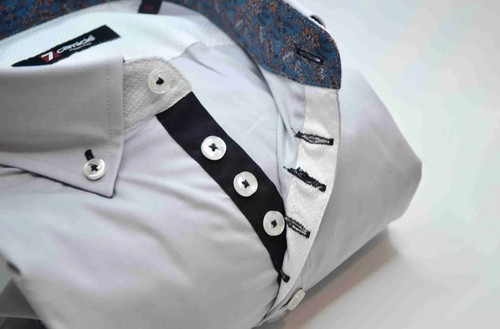 Men grey shirt with floral - shirt,