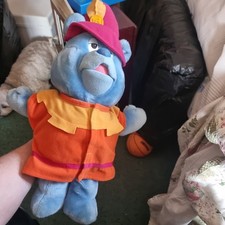 VINTAGE 1985 DISNEY FISHER PRICE GUMMI BEARS TUMMI BLUE STUFFED ANIMAL PLUSH TOY