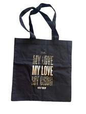 P!NK PINK Alecia Moore Black Graphic Tote Bag 15"x15.5" Official NEW SHIP FAST