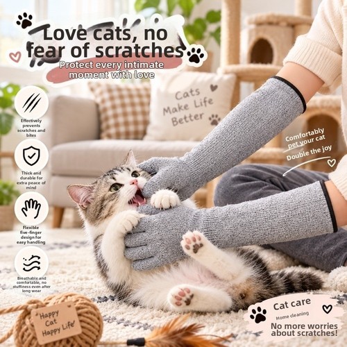 Pair animal handling gloves - pair,