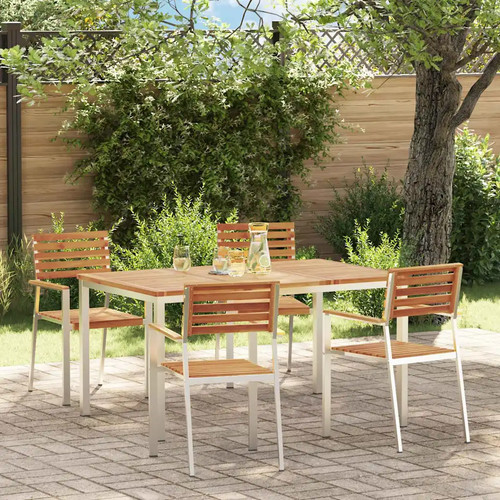 Garden dining set brown solid - set,
