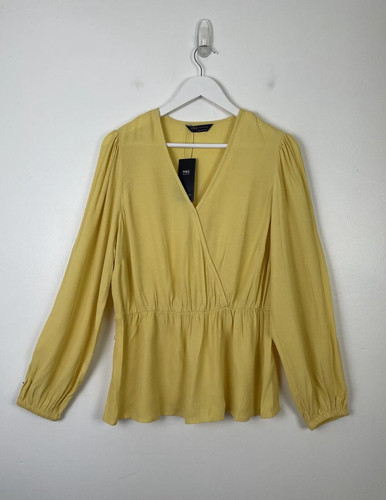 Nwt yellow crepe - m&s,