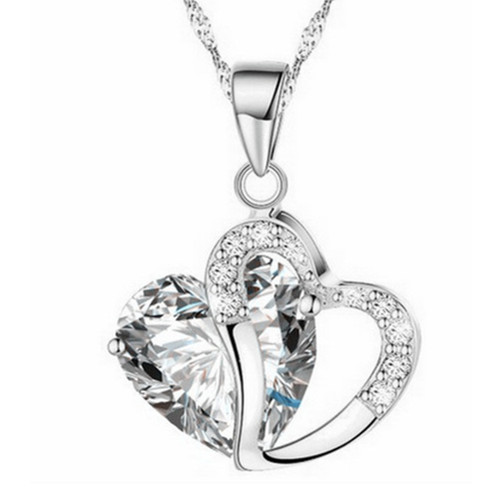Sterling silver amethyst heart - amethyst,