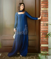 Blue salwar kameez Readymade