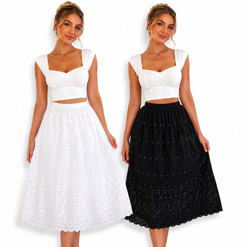 Ladies poly cotton waist - cotton, half