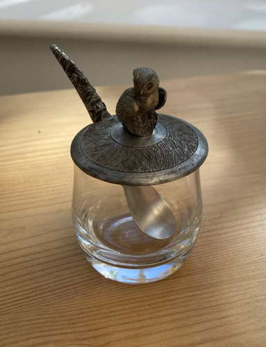 Condiment pot and spoon - condiment,