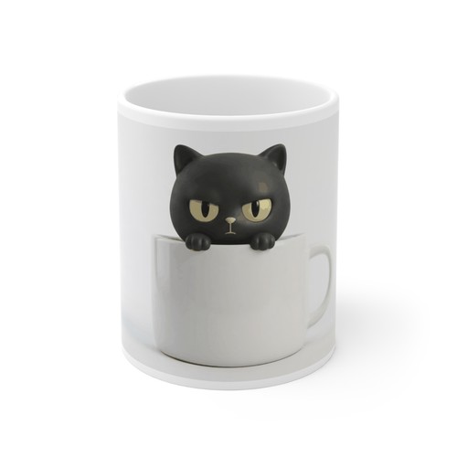 Peeking grump grumpy cat mug - grump,