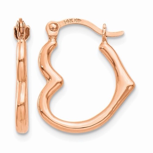 Real 14kt rose gold - 14kt, heart