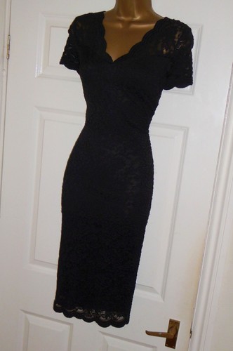 Stretchy black vintage lace