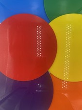 Set Of 6 rainbow Acrylic Round