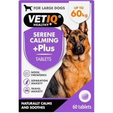 VETIQ Serene Calming +Plus For Large Dogs Up To 60kg - 60 Tablets