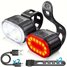 2X Mountain Bike Lights USB