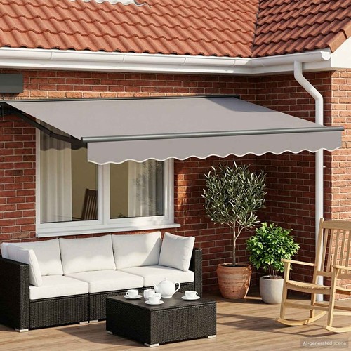 Retractable awning light grey - light,