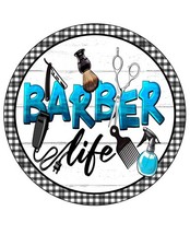 Barber life aluminum wreath - barber,