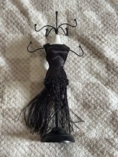 BLACK DRESS MANNEQUIN FIGURE JEWELLERY STAND.  STAND FOR BRACELETS, NECKLACE ETC