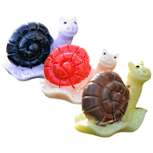 3pcs snail figurines - 3pcs,