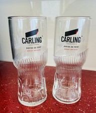 2x Carling Half Pint Glasses  Brand New Free Postage