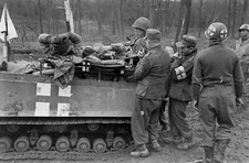 WW2 WWII Photo World War Two /  US Army Medics M29 Weasel Germany February 1945