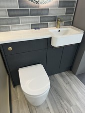 toilet and basin vanity unit