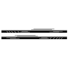 1 Pair Car Side Skirt Stripes