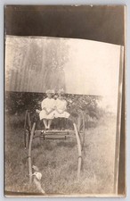 RPPC Edwardian Girls Sitting