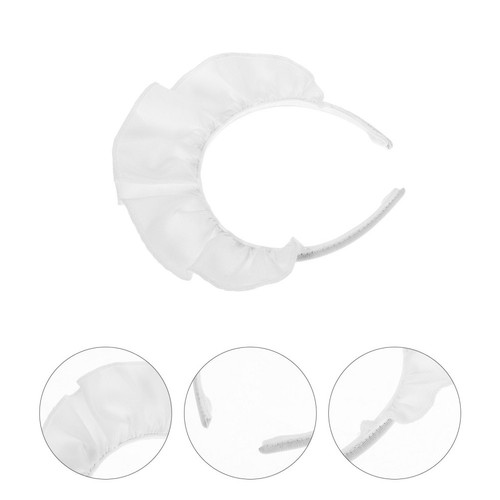 White lolita maid headband - white,