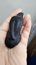 Black obsidian bird - obsidian,