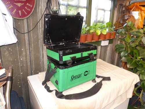 Sensas tackle box with - tackle, seat