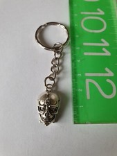 SKULL IN HELMET KEYRING